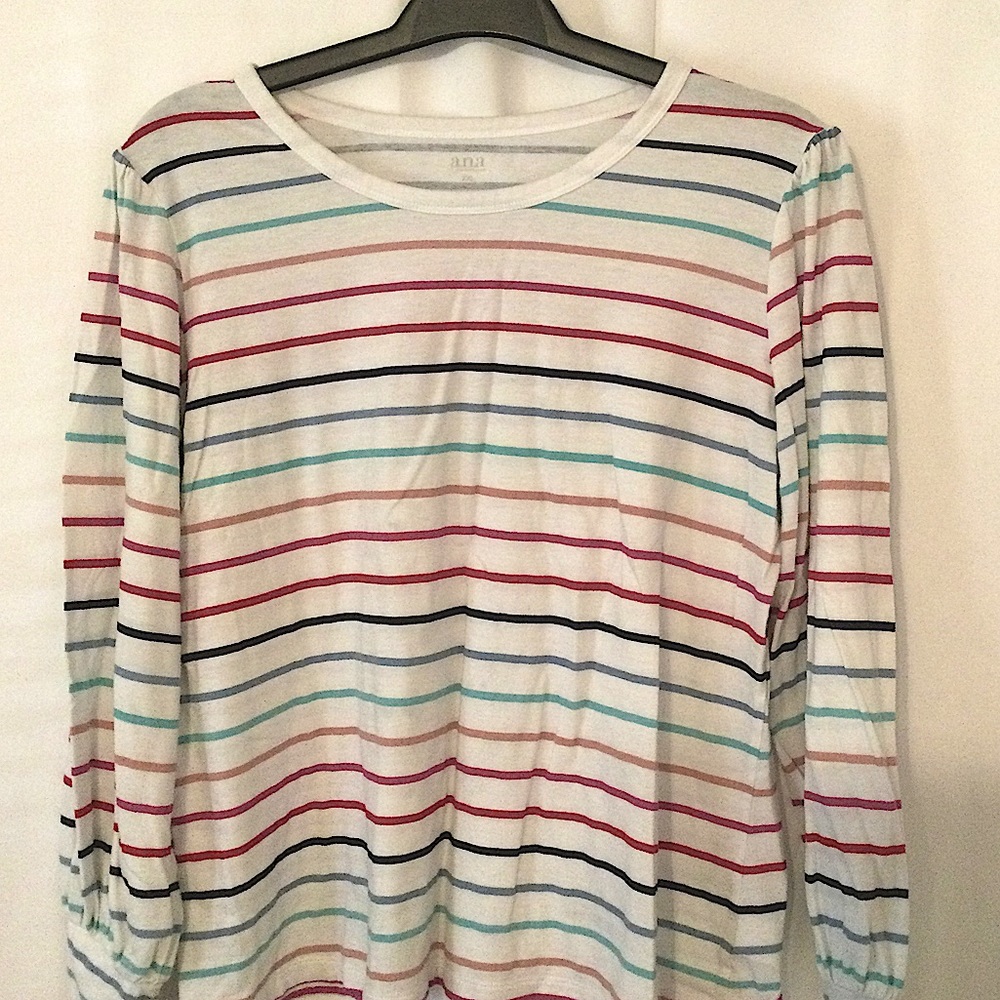 a.n.a. XXL Multicolor Striped Top